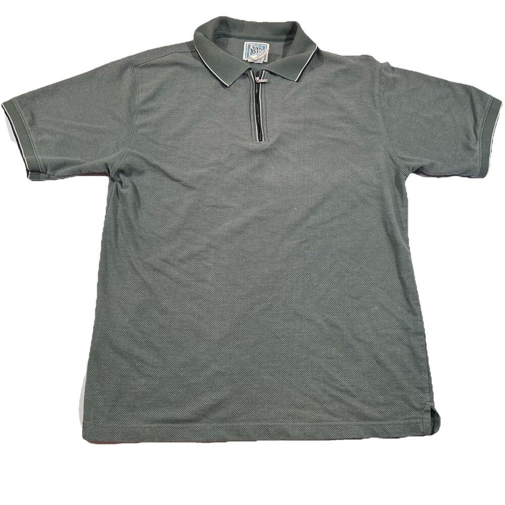 Vintage Canyon River Blues 1/4 Zip Short Sleeve Polo Style Shirt Men's Small